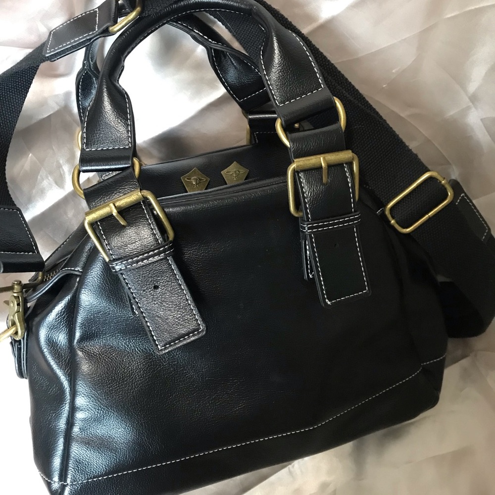 Vivienne Westwood Black Vegan Leather Handbag shoulder bag - Picture 8 of 13
